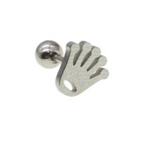 Stainless Steel Uho piercing nakit, Nehrđajući čelik, Kruna, za žene, izvorna boja, 12x8x8mm, Prodano By PC