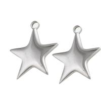 Rostfritt stål Smycken Hängen, ROSTFRITT STÅL, Star, ursprungliga färgen, 18x15x1mm, Säljs av PC