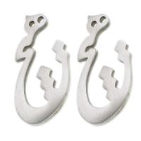 Roestvrij staal hangers mold, oorspronkelijke kleur, 24x12x1mm, Verkocht door PC