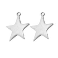 Rostfritt stål Smycken Hängen, ROSTFRITT STÅL, Star, ursprungliga färgen, 18x15x1mm, Säljs av PC