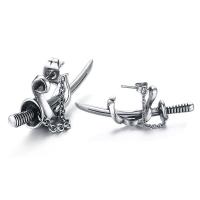 Titanium Staal Earring, Mes, voor de mens, oorspronkelijke kleur, 40mm, Verkocht door pair