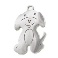 Acciaio inossidabile Animal Ciondoli, acciaio inox, Cane, colore originale, 18x11x1mm, Venduto da PC