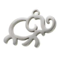 Roestvrij staal Animal Hangers, Olifant, oorspronkelijke kleur, 20x27x1mm, Verkocht door PC