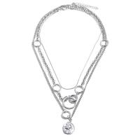 Collana Multi strato, lega in zinco, with 1.97 extender chain, placcato, tre pezzi & gioielli di moda & per la donna, Lunghezza 15.75 pollice, Venduto da set