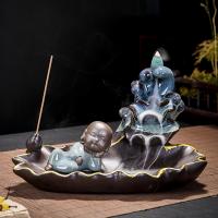 Backflow Incense Burner Porcelain plated for home and office & durable Sold By Box