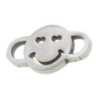 Stainless Steel Connector Smiling Face original color Sold By PC