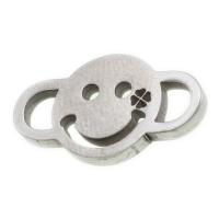 Stainless Steel Connector Smiling Face original color Sold By PC