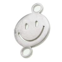 Conector de aço inoxidável, enfrentam o sorriso, cor original, 13x16x1mm, vendido por PC