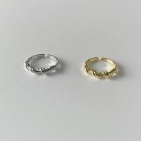 Messing Manchet Finger Ring, plated, Verstelbare & voor vrouw, meer kleuren voor de keuze, Verkocht door PC