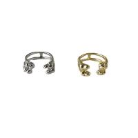 Messing Cuff fingerring, forgyldt, Justerbar & for kvinde, flere farver til valg, Solgt af PC