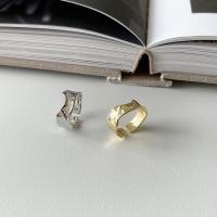 Messing Manchet Finger Ring, gold plated, Verstelbare & voor vrouw, meer kleuren voor de keuze, Verkocht door PC