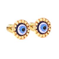 Rostfritt stål Stud Örhängen, ROSTFRITT STÅL, Evil Eye, plated, för kvinna, fler färger för val, Säljs av Par