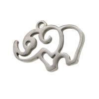 Acciaio inossidabile Animal Ciondoli, acciaio inox, Elefante, colore originale, 26x20x1mm, Venduto da PC