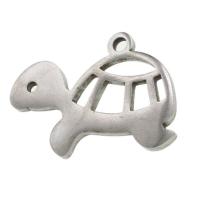 Rustfrit stål Animal Pendler, Stainless Steel, oprindelige farve, 28x23x1mm, Solgt af PC