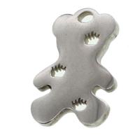 Acciaio inossidabile Animal Ciondoli, acciaio inox, Orso, colore originale, 26x17x1mm, Venduto da PC