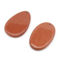 Natural Goldstone Pendants DIY reddish orange Sold By PC