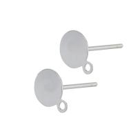 925 Sterling Silver Earring bericht, 925 sterling zilver, Ronde, geplatineerd, DIY & verschillende grootte voor keus, Verkocht door pair