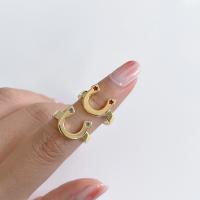 Messing Manchet Finger Ring, gold plated, Verstelbare & voor vrouw & glazuur, meer kleuren voor de keuze, Verkocht door PC