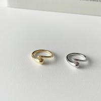 Brass Cuff Finger Ring plated Adjustable & for woman Sold By PC