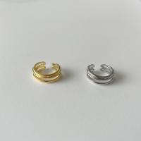 Messing Manchet Finger Ring, plated, Verstelbare & voor vrouw, meer kleuren voor de keuze, Verkocht door PC