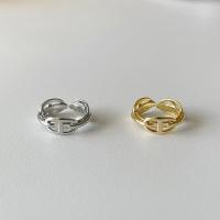 Mässing Cuff finger ring, plated, Justerbar & för kvinna, fler färger för val, Säljs av PC