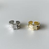 Messing Manchet Finger Ring, plated, Verstelbare & voor vrouw, meer kleuren voor de keuze, Verkocht door PC