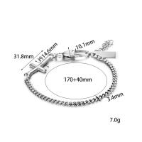 Tytan stalowa bransoleta, Titantium stali, obyty, dla obu płci, srebro, 5MMuff0c6MMuff0c6.5MM, długość 21 cm, sprzedane przez PC