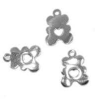 Acciaio inossidabile Animal Ciondoli, acciaio inox, Orso, nessuno, 12x9x1mm, 10PC/borsa, Venduto da borsa