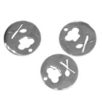 Stainless Steel Pendants Round Sold By Bag