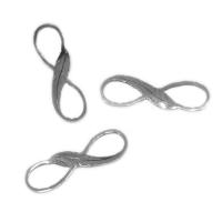 Ciondoli gioielli in acciaio inox, Numero 8, non forato, nessuno, 18x5x1mm, 10PC/borsa, Venduto da borsa