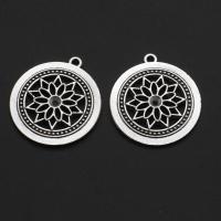 Zinc Alloy Pendants Round original color 28mm Approx Sold By Bag