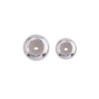 925 sterling zilver Positioning Bead, met Silicone, plated, DIY & verschillende grootte voor keus, Gat:Ca 1-1.5mm, Verkocht door PC