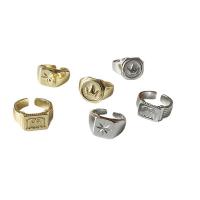 Messing Cuff fingerring, forgyldt, Justerbar & forskellige design til valg & for kvinde, flere farver til valg, Solgt af PC