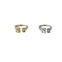 Brass Cuff Finger Ring plated Adjustable & for woman Sold By PC