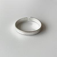 Messing Manchet Bangle, silver plated, Verstelbare & voor vrouw, Verkocht door PC