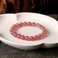 Braccialetti in cristallo naturale, Strawberry Quartz, fatto a mano & per la donna, Venduto per 5.51-6.69 pollice filo