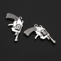 Zinc Alloy Pendler, Gun, oprindelige farve, 31mm, Ca. 200pc'er/Bag, Solgt af Bag