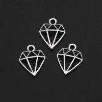 Sinc Alloy Pendants, Diamond, dath bunaidh, 16mm, 1000ríomhairí pearsanta/Mála, Díolta De réir Mála