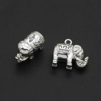 Zink Alloy Animal Hängen, Elefant, ursprungliga färgen, 22mm, Ca 125PC/Bag, Säljs av Bag