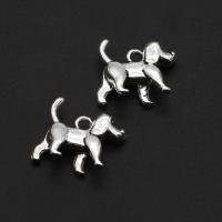 Zinc Alloy Animal Pendler, Hund, oprindelige farve, 17mm, Ca. 500pc'er/Bag, Solgt af Bag