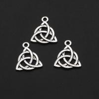 Sinc Alloy Pendants, Triantán, dath bunaidh, 18mm, 1000ríomhairí pearsanta/Mála, Díolta De réir Mála