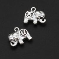 Zinc Alloy Animal Pendants Elephant original color 16mm Approx Sold By Bag