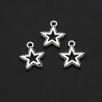 Zink Alloy Star Pendant, ursprungliga färgen, 15mm, Ca 1000PC/Bag, Säljs av Bag