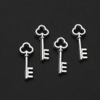 Zinc Alloy Key Pendler, Nøgle, oprindelige farve, 18mm, 1000pc'er/Bag, Solgt af Bag