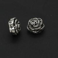 Zinklegering Flower Kralen, Zinc Alloy, Rose, geen gat, oorspronkelijke kleur, 12mm, Ca 500pC's/Bag, Verkocht door Bag