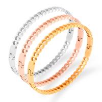 Rozsdamentes acél bangle, Stainless Steel, galvanizált, divat ékszerek & üreges, több színt a választás, Által értékesített PC