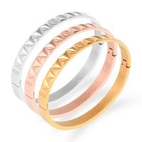 Rustfrit stål Bangle, Stainless Steel, forgyldt, mode smykker, flere farver til valg, Solgt af PC