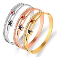 Cruach dhosmálta Bangle, Star, plátáilte, jewelry faisin & le rhinestone, dathanna níos mó le haghaidh rogha, 58x52mm, Díolta De réir PC