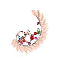 Gatti Spilla Eye, lega in zinco, with occhi di gatto, Pavone, per la donna & con strass, colori misti, 60x35mm, Venduto da PC