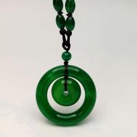 Glas Calcedony Geansaí Necklace, nádúrtha, snasta & unisex, glas, 50mm, Fad 42 cm, Díolta De réir PC